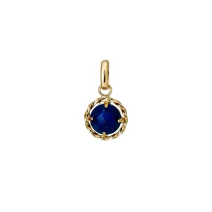 10K Lapis Lazuli Necklace Charm (Yellow Gold)