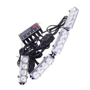 12v 4 Led x 4 Grill Mount Amber Led-4dh Federal Signal