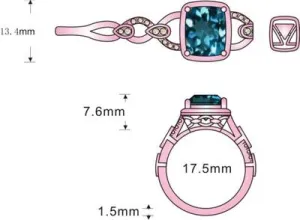 14K R/G RING 0.19 DIA 4.25 DB |E|