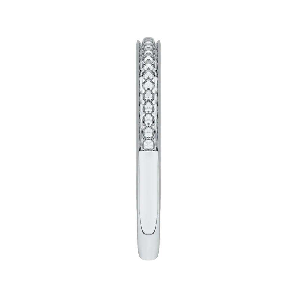 14K White Gold Plain Wedding Band
