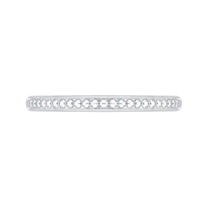 14K White Gold Plain Wedding Band