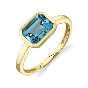 14KY 1.88CT BLUE TOPAZ RING