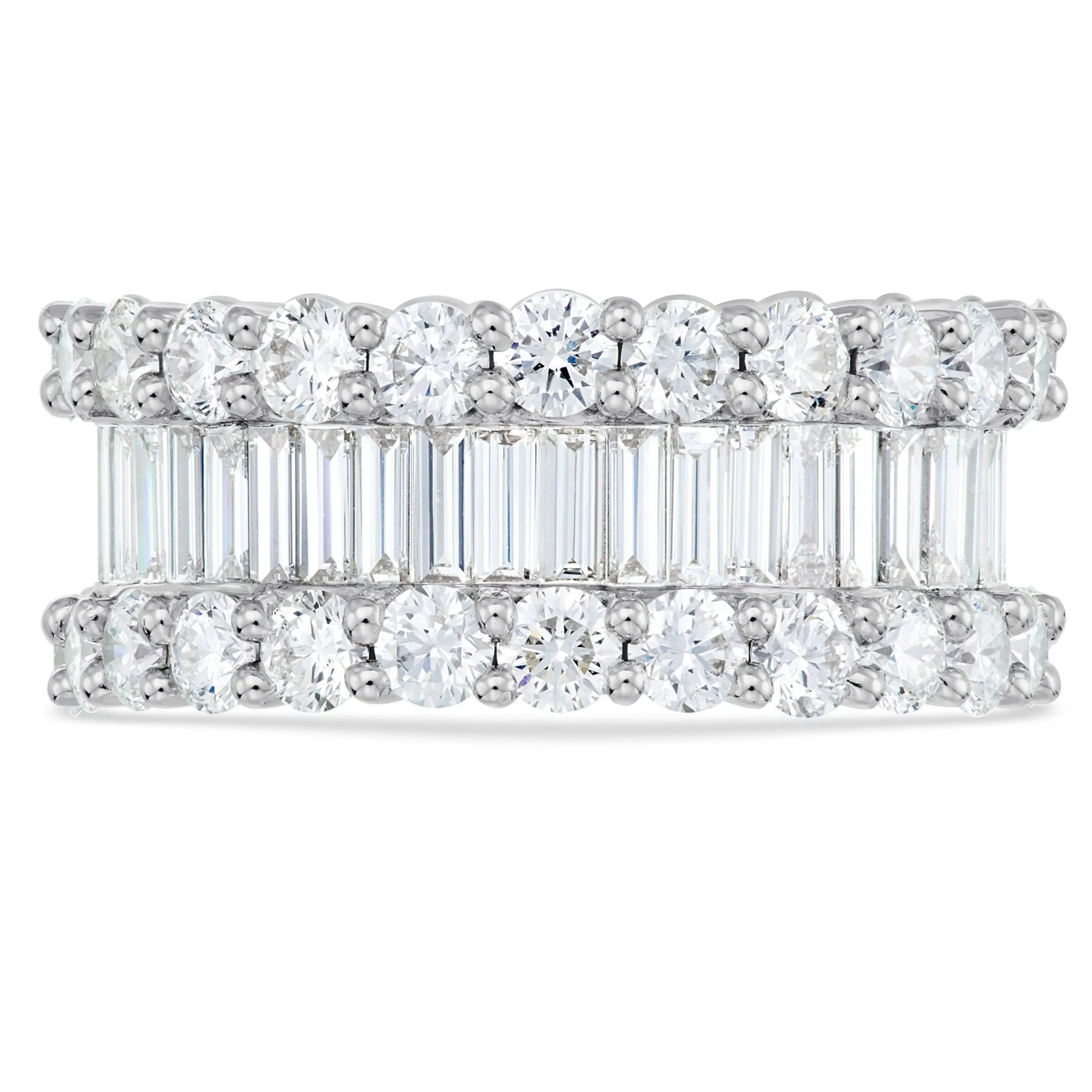 18K White Gold 7.45ct Diamond Baguette Eternity Ring