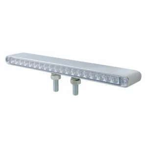 19 LED 12" Reflector Double Face Light Bar - Amber & Red LED/Clear Lens