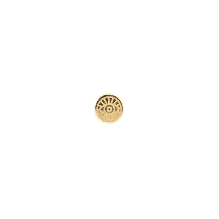 2mm Emerald Threaded Flat Back Earring | .40GMS .06CT | Single