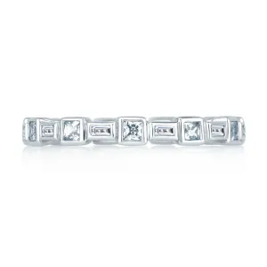 A.Jaffe Stackable Rings Princess and Baguettes Eternity Anniversary Ring WR0840/72