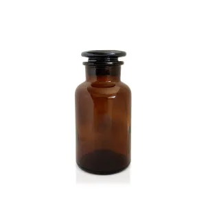 Amber Apothecary Glass Jar with Lid 125ml