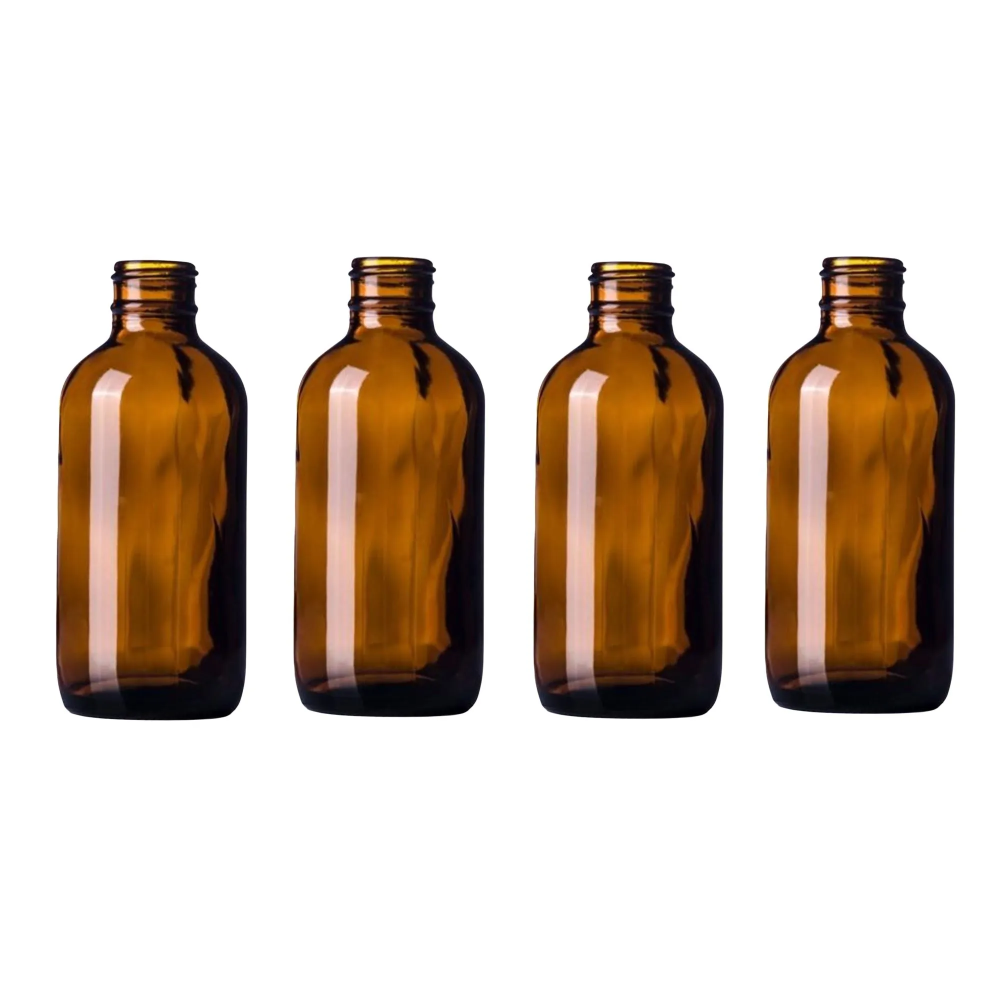 Amber Boston Round Bottle