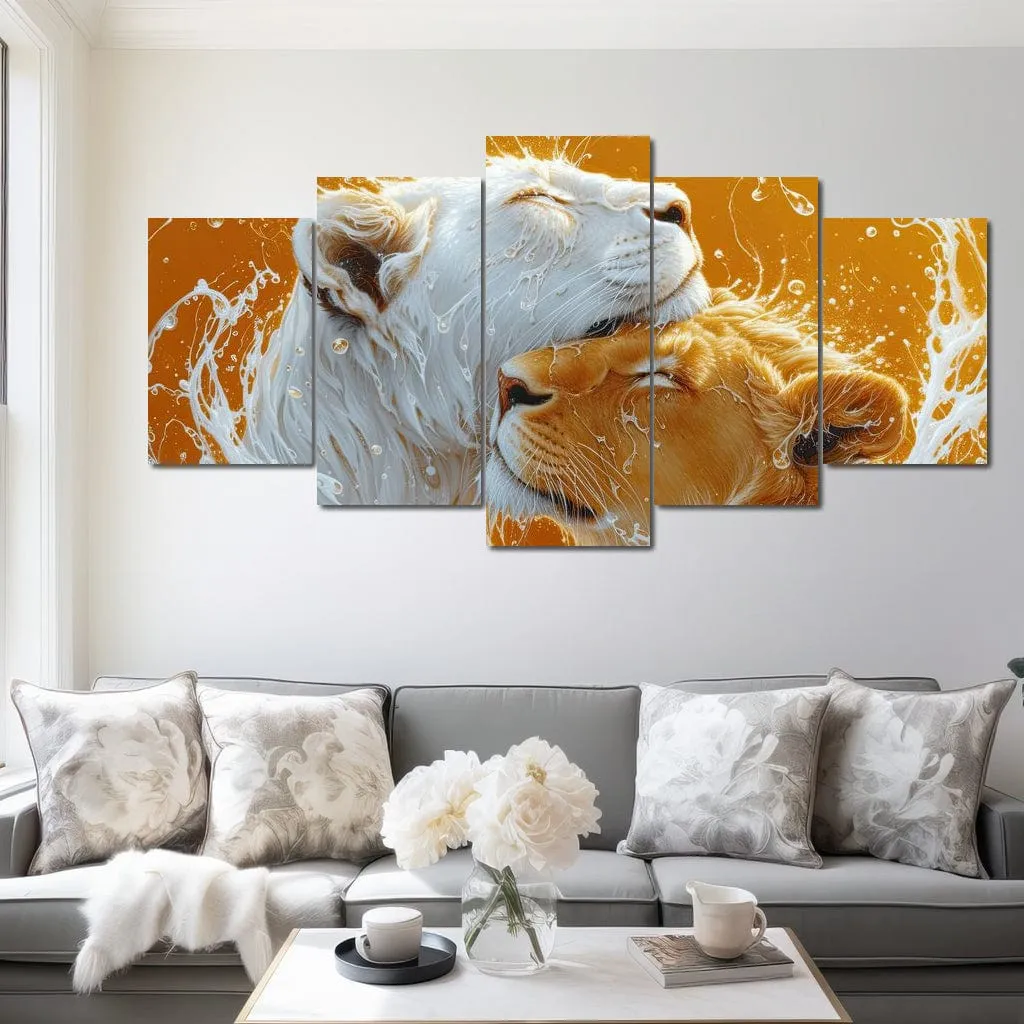 Amber Cascade of Feline Majesty