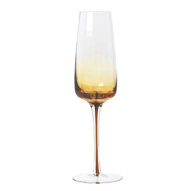 Amber Champagne Glass