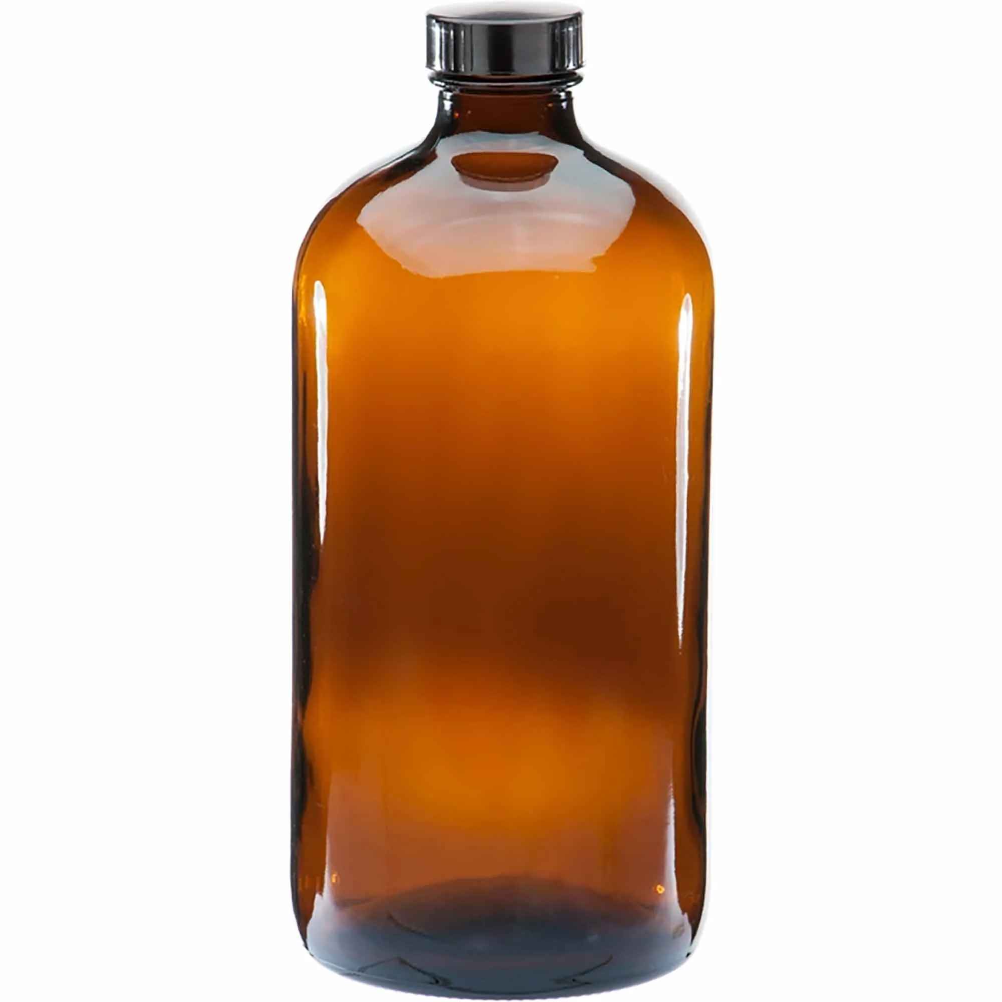 Amber Glass Bottles Empty Round - Spray Dropper Orifice Euro Cap Essential Oil