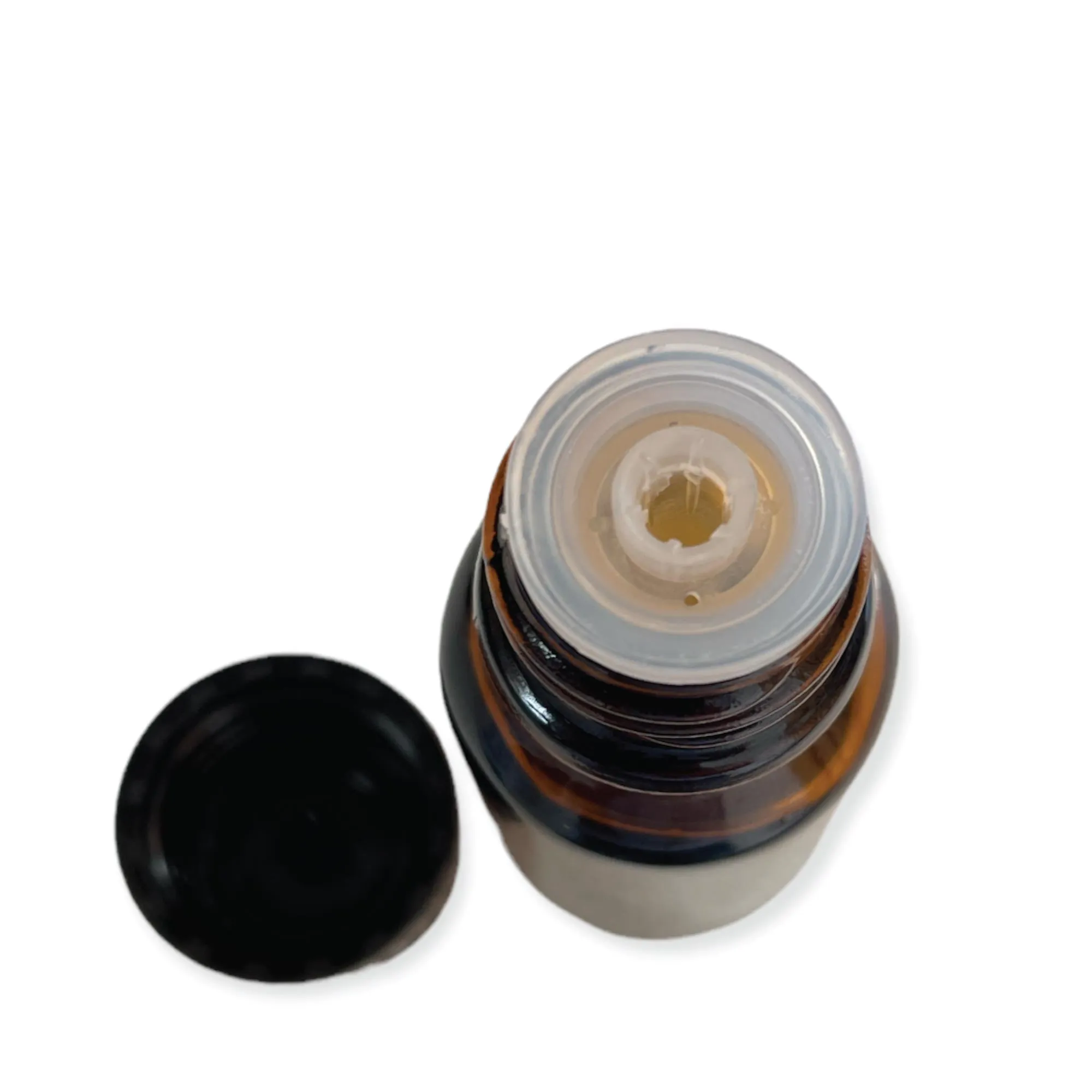Amber Glass Bottles Empty Round - Spray Dropper Orifice Euro Cap Essential Oil