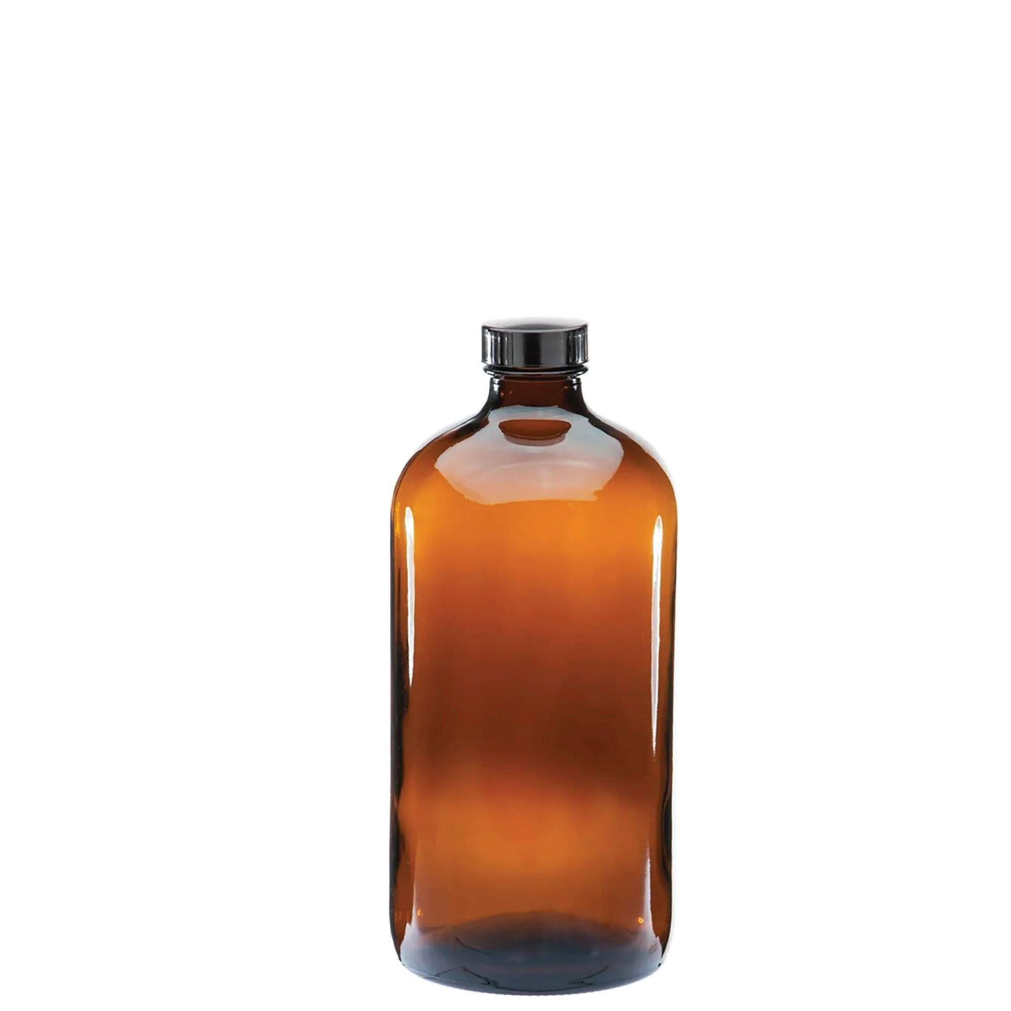 Amber Glass Bottles Empty Round - Spray Dropper Orifice Euro Cap Essential Oil
