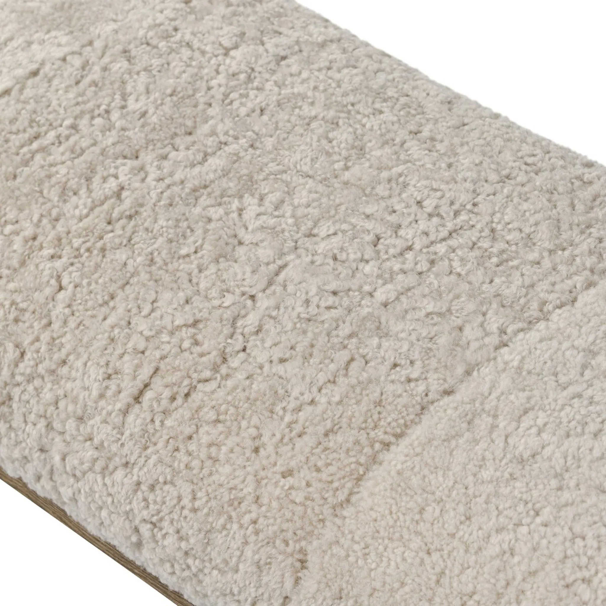 Amber Lewis x Four Hands Demi Accent Bench in Beige Shearling