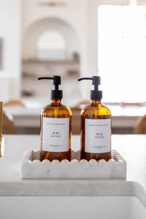 Amber Soap Bottle- Reusable Hand Soap Dispenser