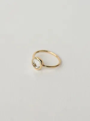 Ava Ring | 9k Gold with Topaz