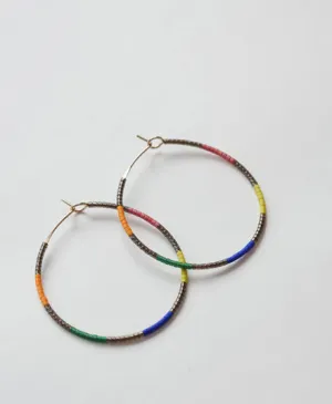 Beaded Hoop Earrings, Virna