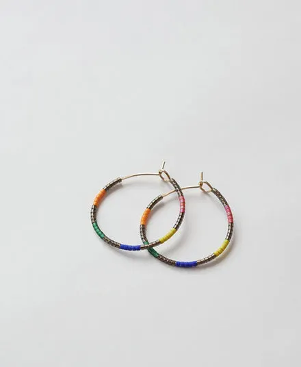 Beaded Hoop Earrings, Virna