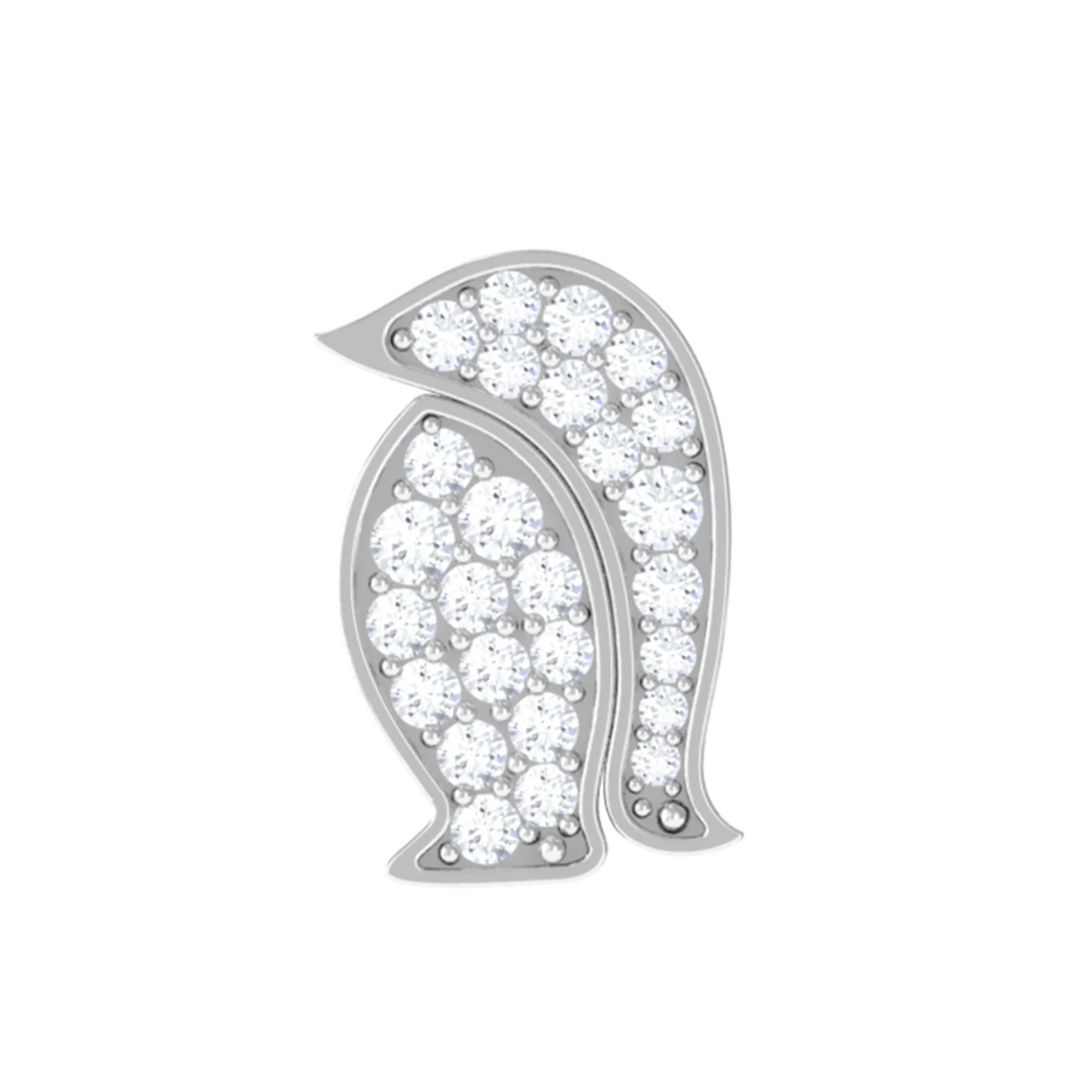Certified Moissanite Penguin Cartilage Earring