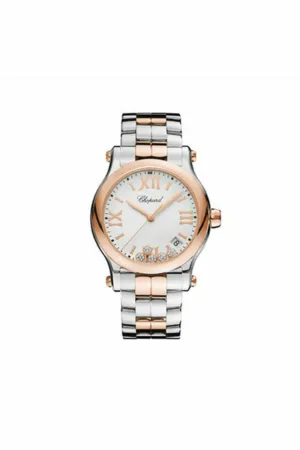 chopard happy sport round quartz 36mm ladies watch ref. 278582-6002