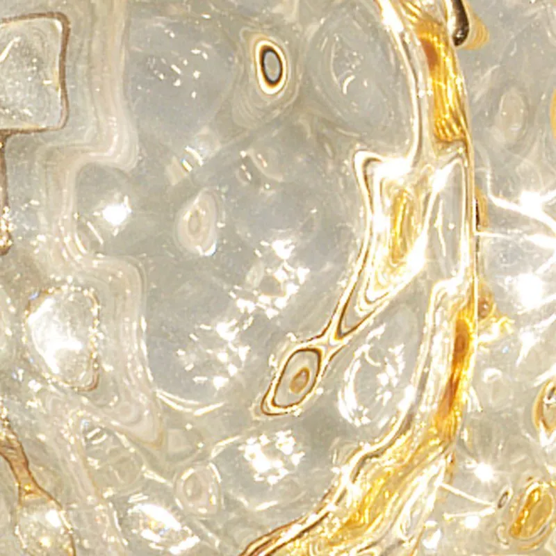 Classic Amber Hand-Blown  Venetian  Glass Ceiling Light In Two Sizes
