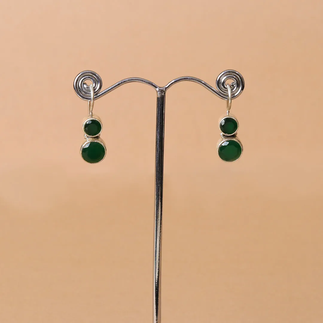 Cute Hydro Emerald Green Earrings