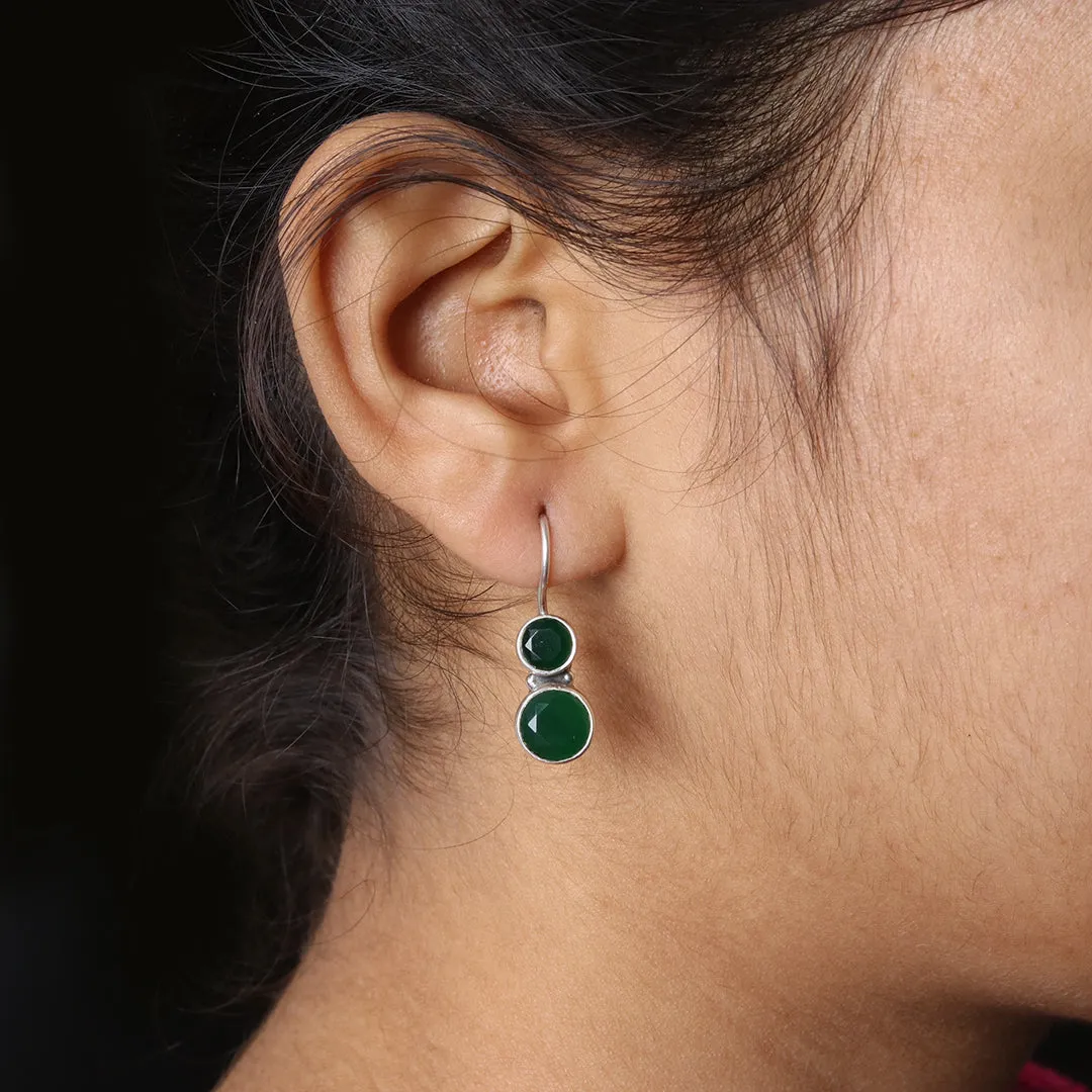 Cute Hydro Emerald Green Earrings
