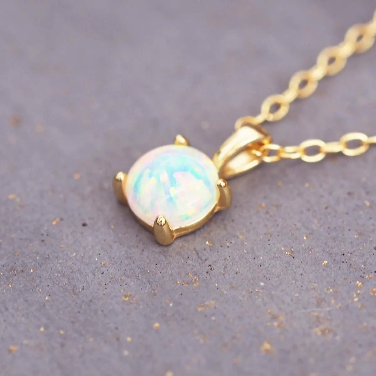 Dainty Opal Necklace