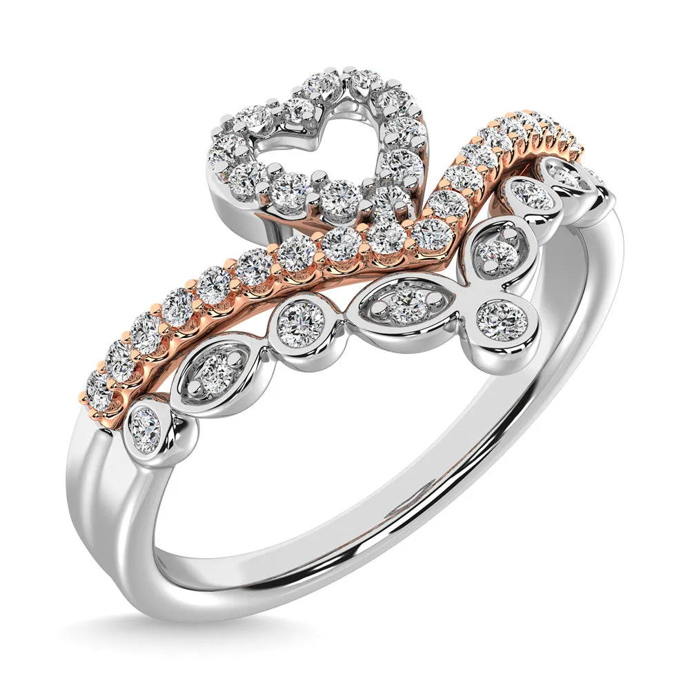 Diamond 1/5 Ct.Tw. Stackable Band in 10K Two Tone Gold