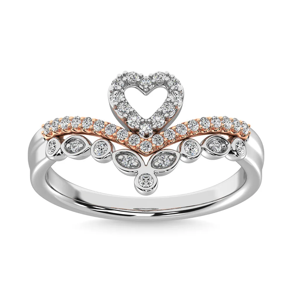Diamond 1/5 Ct.Tw. Stackable Band in 10K Two Tone Gold