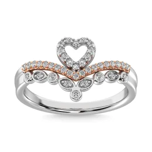 Diamond 1/5 Ct.Tw. Stackable Band in 10K Two Tone Gold