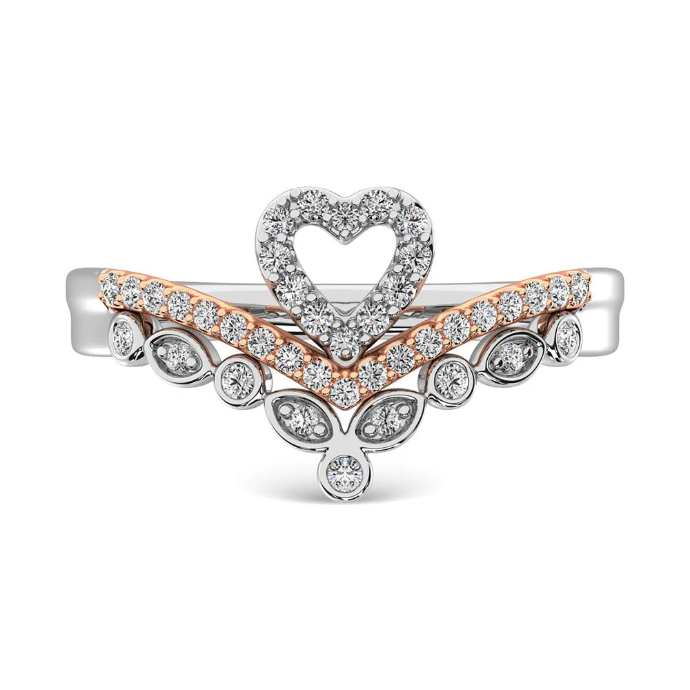 Diamond 1/5 Ct.Tw. Stackable Band in 10K Two Tone Gold