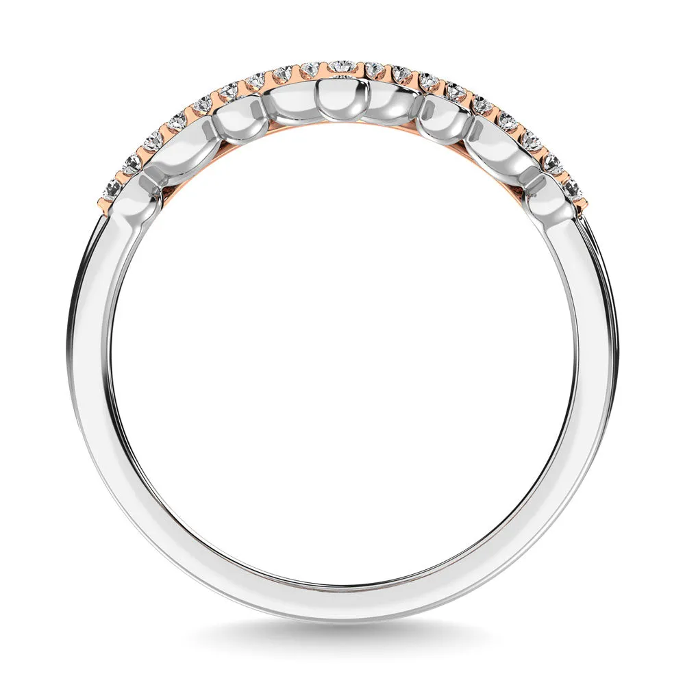 Diamond 1/5 Ct.Tw. Stackable Band in 10K Two Tone Gold