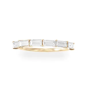 Diamond Baguette Halfway Band