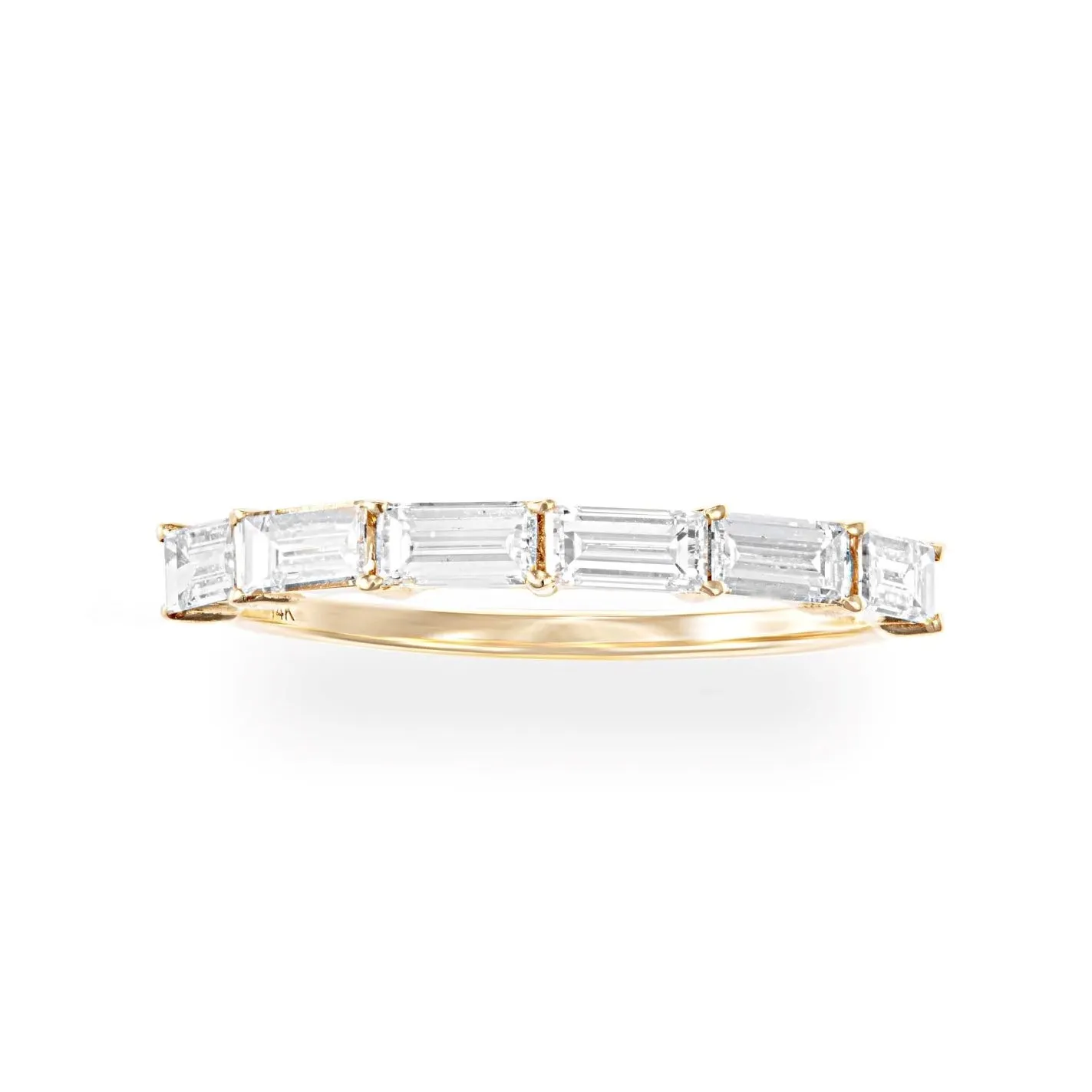 Diamond Baguette Halfway Band