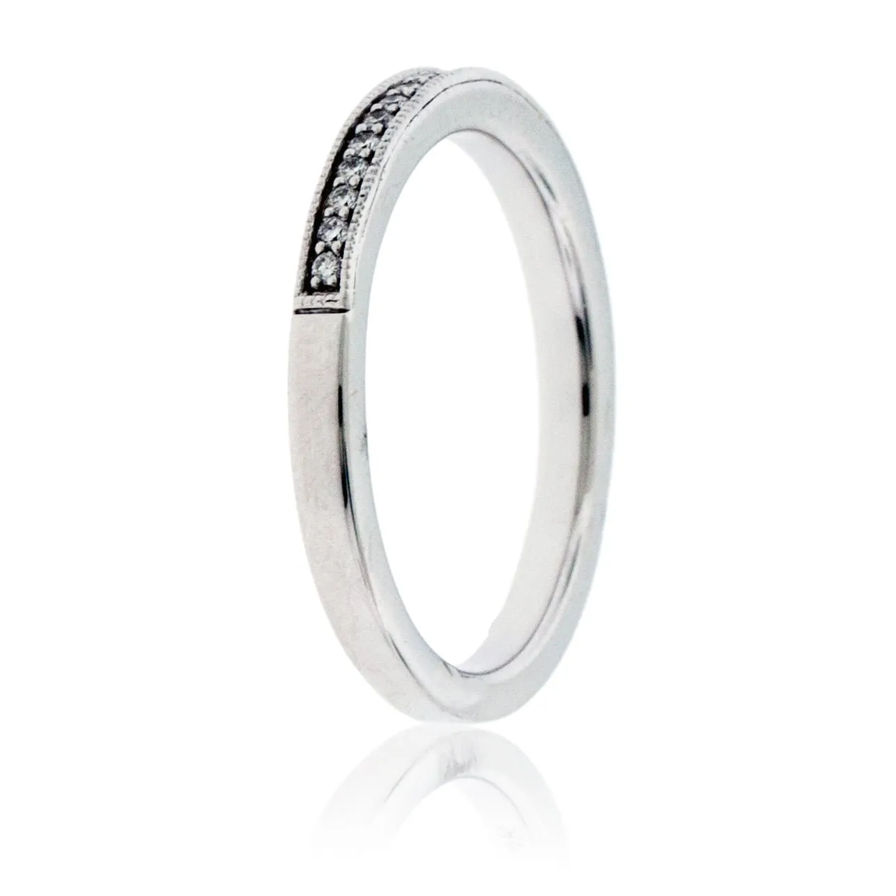 Diamond Milgrain Style Anniversary Band