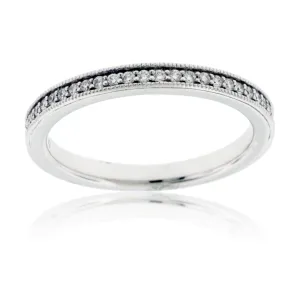 Diamond Milgrain Style Anniversary Band