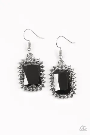 Downtown Dapper - Black Earrings - Paparazzi Accessories
