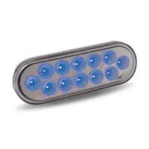 Dual Revolution Amber/ Blue Oval LED Turn Signal & Marker Light