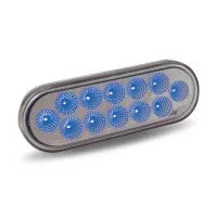 Dual Revolution Amber/ Blue Oval LED Turn Signal & Marker Light