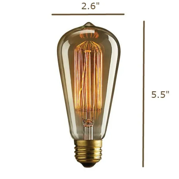 Edison Style - Vintage Bulb 40 Watt - 6 Bulb Pack