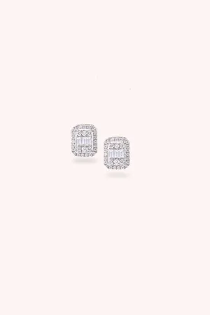 EMERALD ILLUSION EAR STUDS