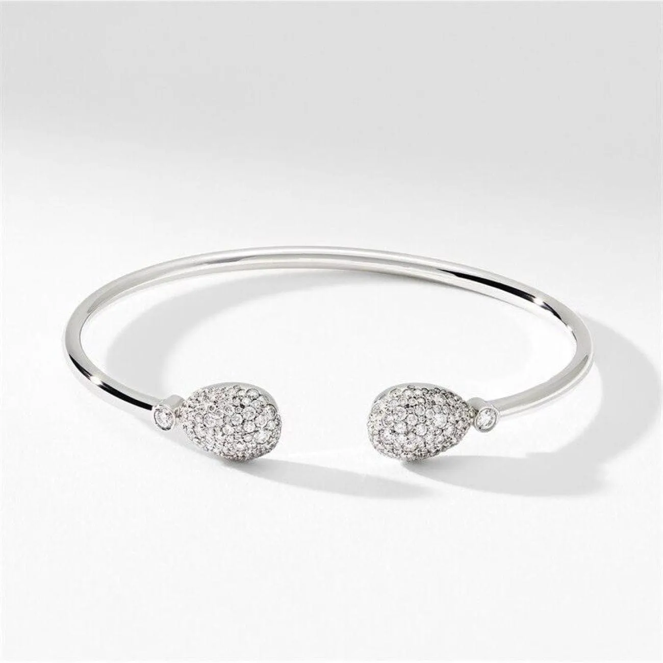 Emotion 18K White Gold Diamond Open Bracelet