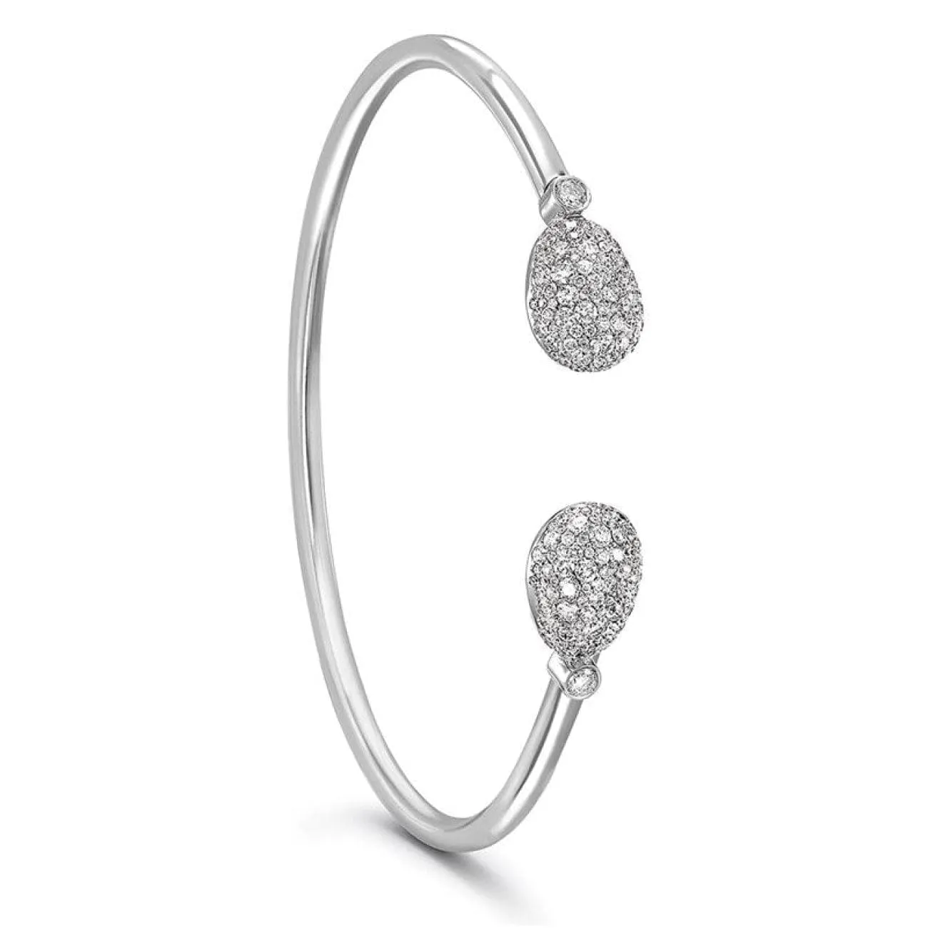 Emotion 18K White Gold Diamond Open Bracelet
