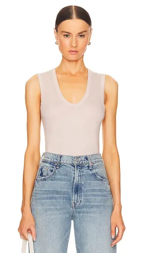 Enza Costa Essential U Tank in Beige