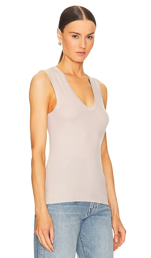 Enza Costa Essential U Tank in Beige
