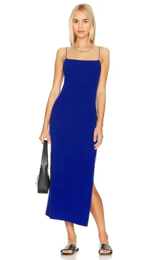 Enza Costa Side Slit Maxi Dress in Royal