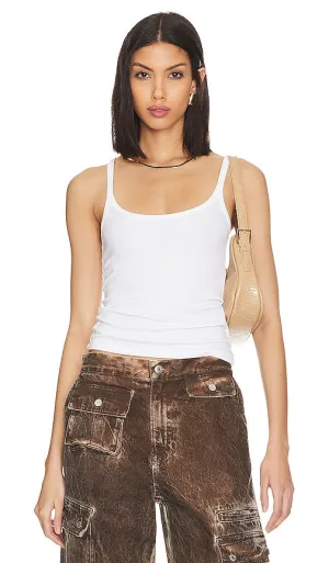 Enza Costa Silk U Tank in White