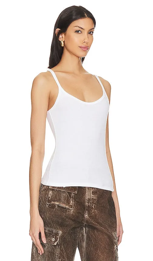 Enza Costa Silk U Tank in White