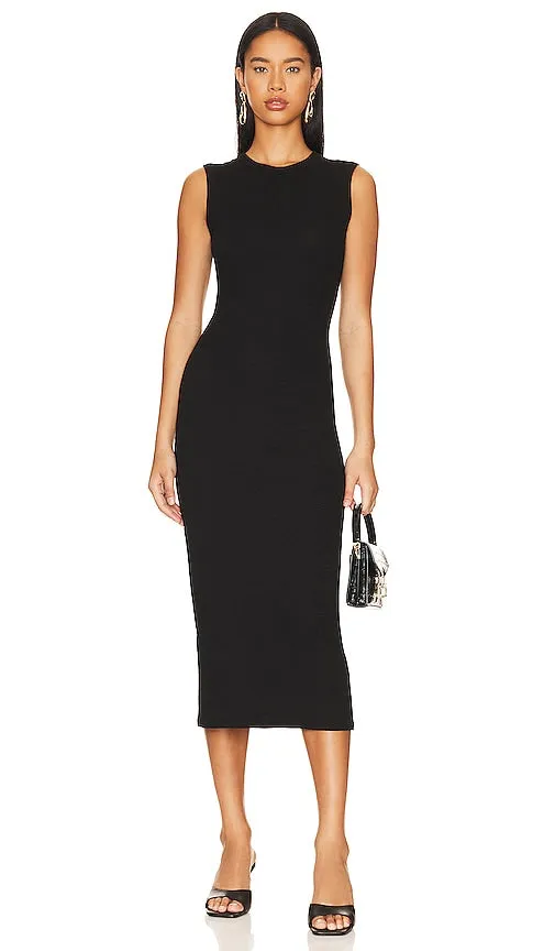 Enza Costa Sleeveless Midi in Black